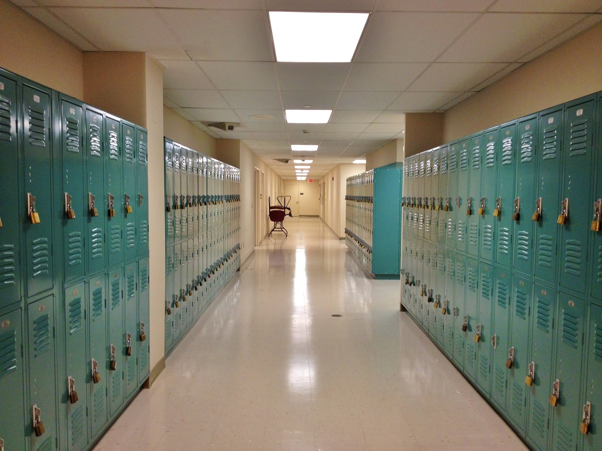 School locker room